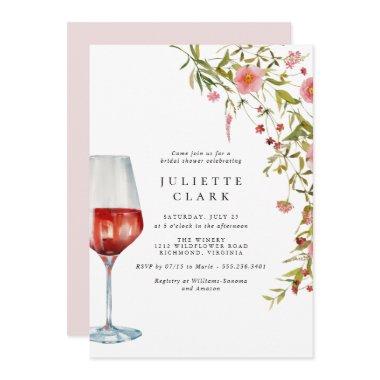 Red Wine and Pink Floral Garden
