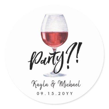 Red Wine Occassion Celebration Classic Round Stic Classic Round Sticker