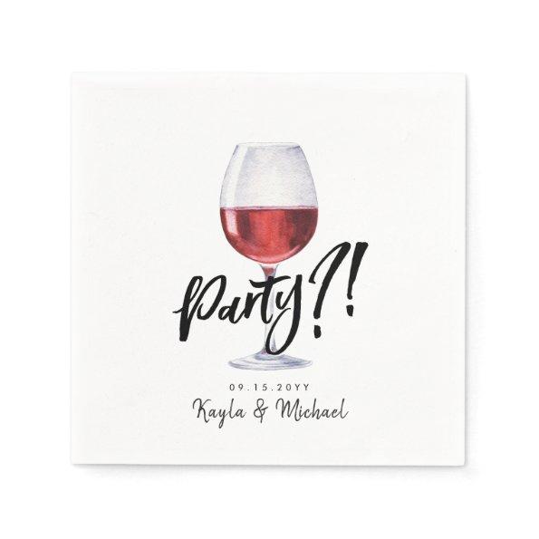 Red Wine | Special Occassion Celebration Napkins