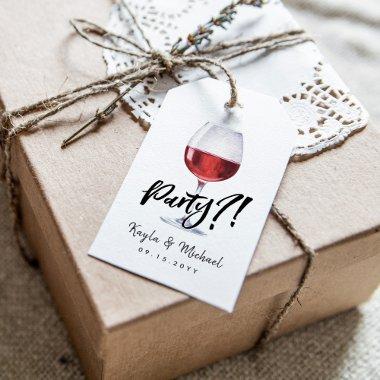 Red Wine Style Occassion Celebration Gift Tags