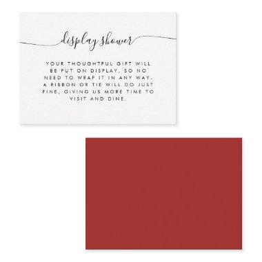 Red Winter Christmas Elegant Calligraphy Enclosure Invitations