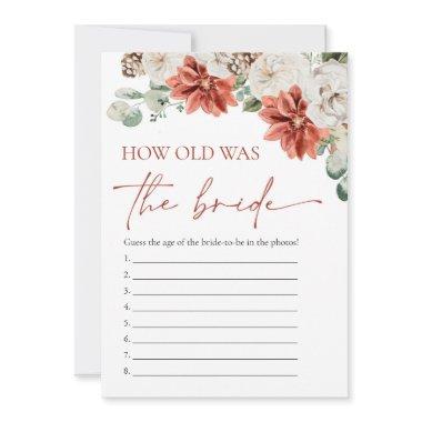 Red Winter Christmas How old was the Bride Game