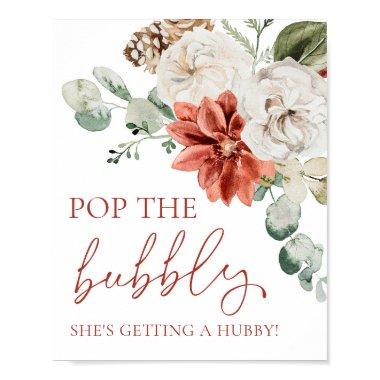 Red Winter Pop The Bubbly She's Getting A Hubby Poster