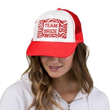 Red Zebra print Trucker Hat