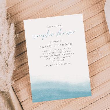 Reef Tides Coastal Watercolor Couples Shower Invitations
