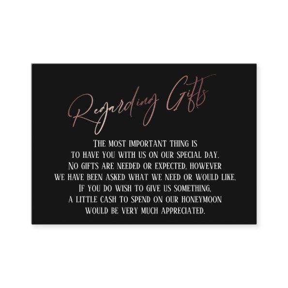 Regarding Gifts Rose Gold Handwriting Wedding Enclosure