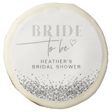 REGINA Rose Gold Blush Glitter Bride to Be Shower Sugar Cookie