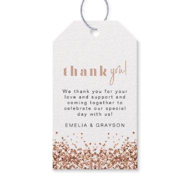 REGINA Rose Gold Sequins Thank You Gift Tag