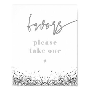 REGINA Silver Sequins Disco Wedding Party Favors Poster