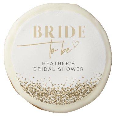 REGINA Yellow Gold Sequins Bride to Be Shower Sugar Cookie