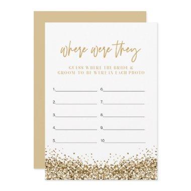 REGINA Yellow Gold Where Were They Bridal Shower Invitations