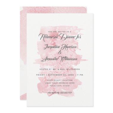 Rehearsal Dinner Modern Simple Watercolor Wash