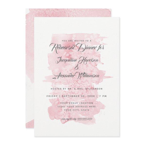 Rehearsal Dinner Modern Simple Watercolor Wash