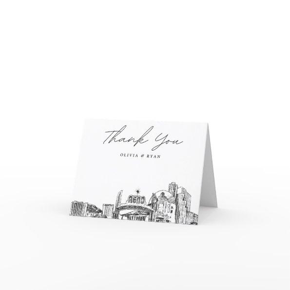 Reno Nevada Skyline Blank Thank You