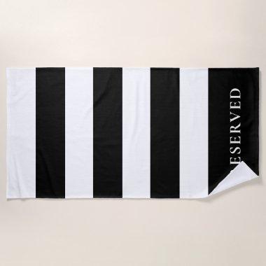 RESERVED BEACH TOWEL | Striped Beach Towel | Large