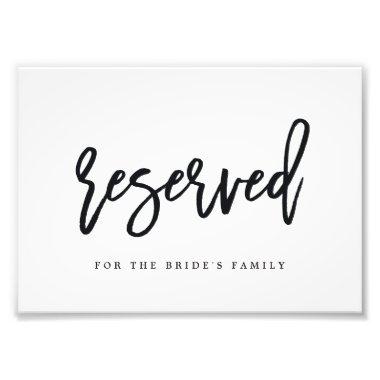 Reserved Sign Choose Your Size Brushed Calligraphy