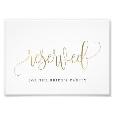Reserved Sign Choose Your Size Faux Gold