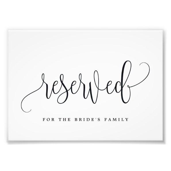 Reserved Sign Choose Your Size Lovely Calligraphy