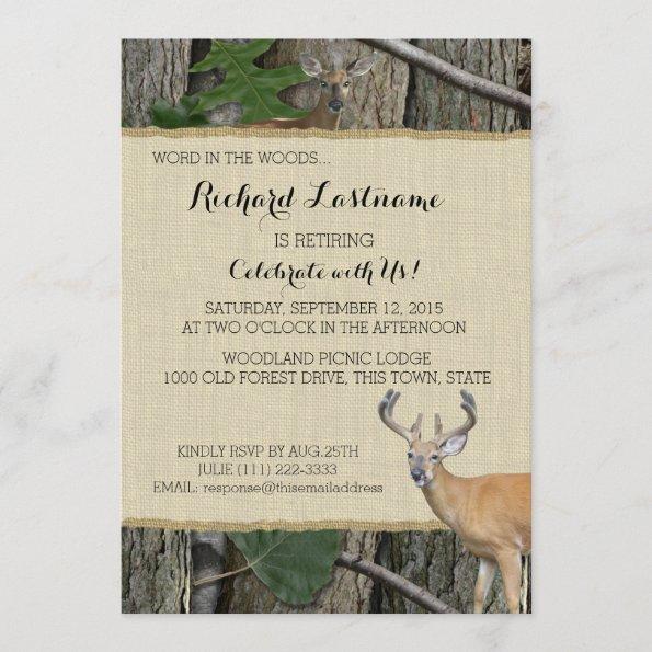 Retirement Party Buck and Doe Invitations
