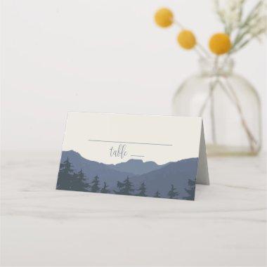 Retreat to the Mountains Wedding Place Invitations
