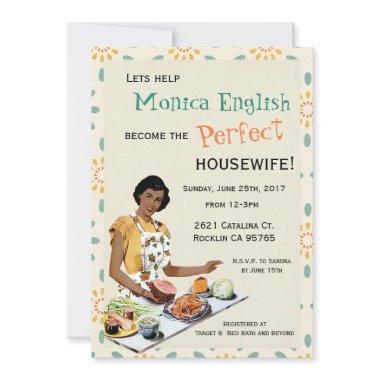 Retro 1950's Housewife Bridal Shower Invitations