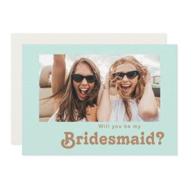 Retro Beach | Aqua Photo Bridesmaid Proposal