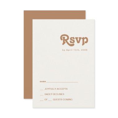 Retro Beach | Brown RSVP Card