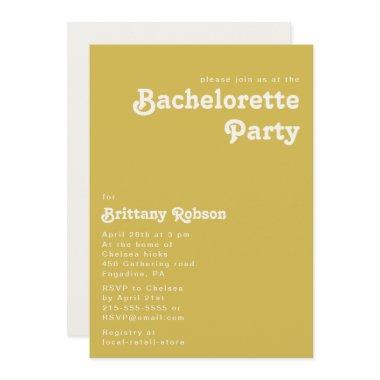 Retro Beach | Gold Bachelorette Party
