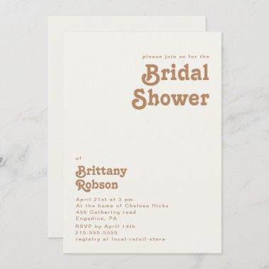 Retro Beach | Ivory Bridal Shower Invitations