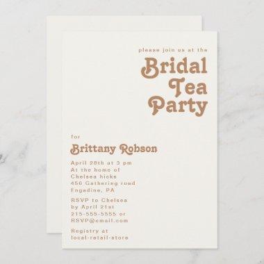 Retro Beach | Ivory Bridal Tea Party Invitations