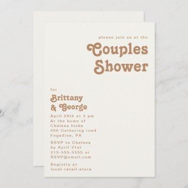 Retro Beach | Ivory Couples Shower Invitations