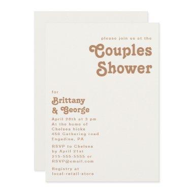 Retro Beach | Ivory Couples Shower Invitations