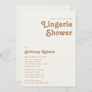 Retro Beach | Ivory Lingerie Shower Invitations