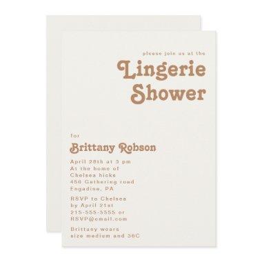 Retro Beach | Ivory Lingerie Shower Invitations