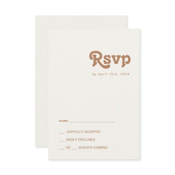 Retro Beach | Ivory RSVP Card