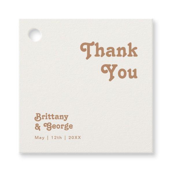 Retro Beach | Ivory Thank You Favor Tags