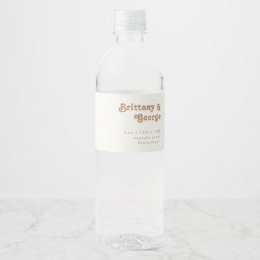 Retro Beach | Ivory Water Bottle Label