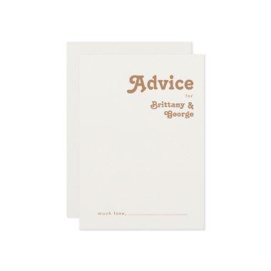 Retro Beach | Ivory Wedding Advice Card