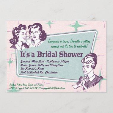 Retro Beehive Hairdo- Bridal Shower Invitations