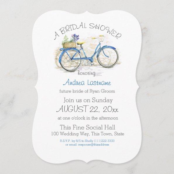 Retro Bicycle Bridal Shower Invitations