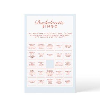 Retro Blue & Red Bachelorette Bingo Game