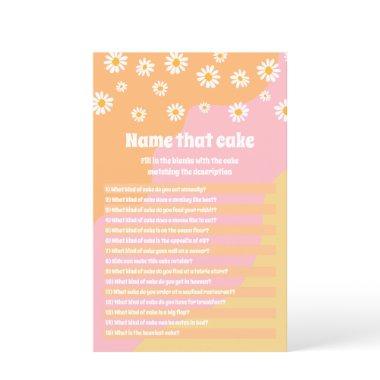 Retro Boho 70s Bridal Shower Name That Cake Game