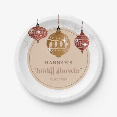 Retro Boho Christmas Bauble Ornament  Paper Plates