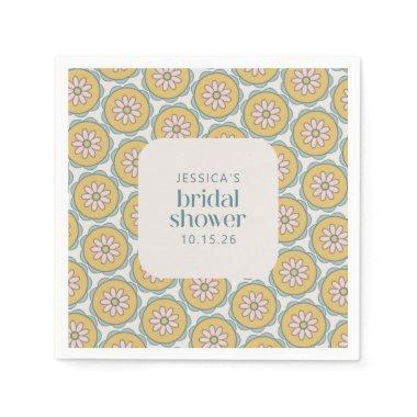 Retro Boho Mandala Floral Pastel  Napkins