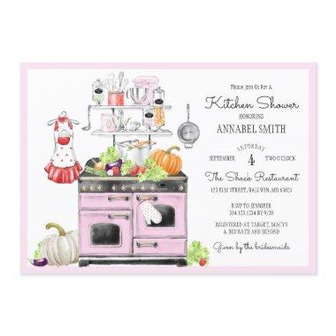 Retro Bridal Kitchen Shower Invitations