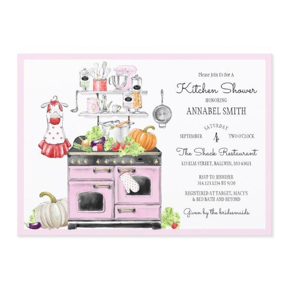 Retro Bridal Kitchen Shower Invitations