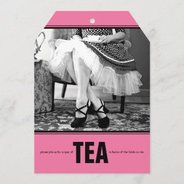 Retro Bridal Shower Tea Party Invite