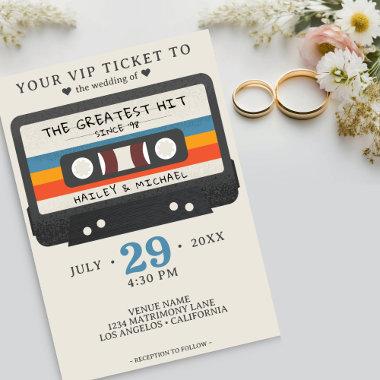 Retro Cassette Tape The Greatest Hit Wedding