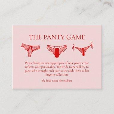 Retro Cocktail Bachelorette Party Panty Game Enclosure Invitations