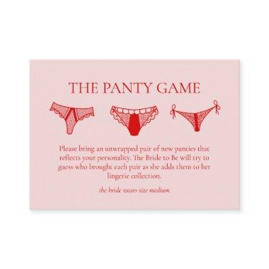 Retro Cocktail Bachelorette Party Panty Game Enclosure Invitations